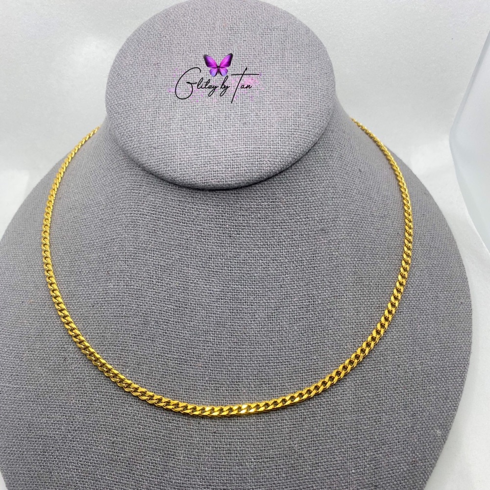 3mm Cuban Link Gold Filled Necklace